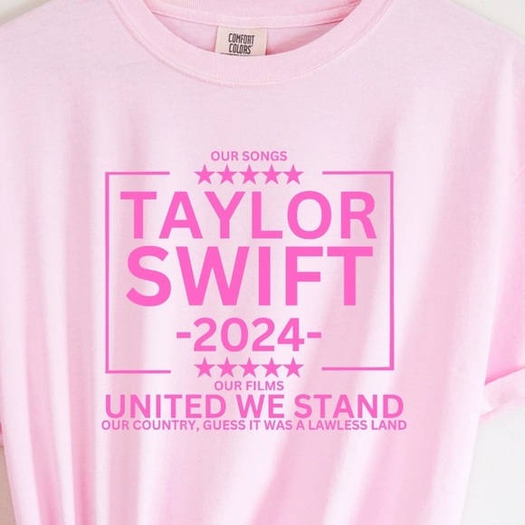 Taylor Swift 2024 Pink United We Stand Short Sleeves T Shirt Swiffies Size XL - Picture 3 of 9